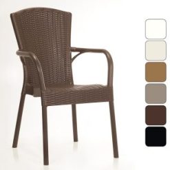 kahverengi plastik rattan koltuk