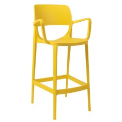 sarı plastik bar taburesi kolçaklı