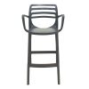 gri plastik bar taburesi kolçaklı