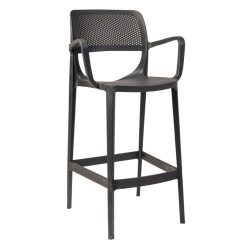 siyah plastik bar taburesi kolçaklı