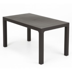 kahverengi plastik rattan masa 80x140