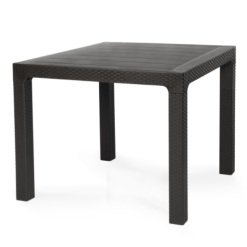 siyah plastik rattan masa 90x90