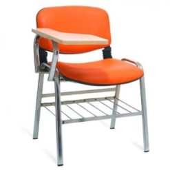 turuncu yazı tablalı sandalye