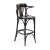 siyah ahşap bar sandalyesi