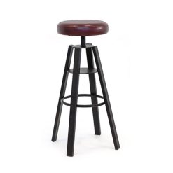 bordo ahşap bar taburesi