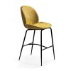 sarı döşemeli bar sandalyesi