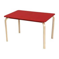 kırmızı ahşap masa takımı