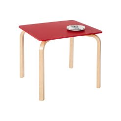 kırmızı ahşap masa takımı