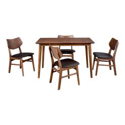 siyah ahşap masa takımı