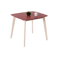 kırmızı ahşap masa takımı