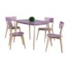 mor ahşap masa takımı