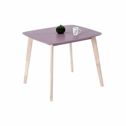 mor ahşap masa takımı