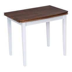 kahverengi beyaz ahşap masa takımı