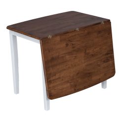 kahverengi beyaz ahşap masa takımı