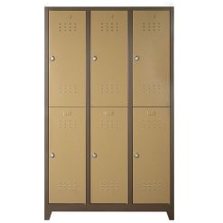 kahverengi standart altılı soyunma dolabı