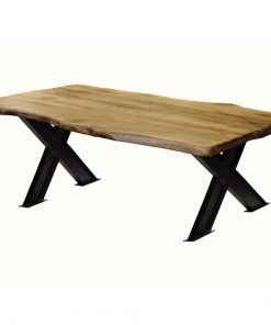 çapraz ayaklı ceviz kütük masa