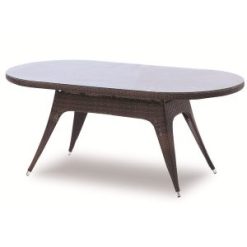 oval 80x160 rattan masa