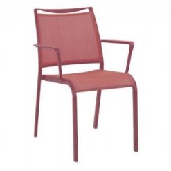 pembe alüminyum fileli koltuk