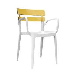 sarı beyaz plastik koltuk