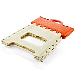 turuncu beyaz katlanır plastik tabure