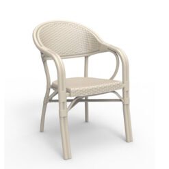 krem plastik rattan masa takımı