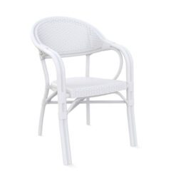 beyaz plastik rattan masa takımı