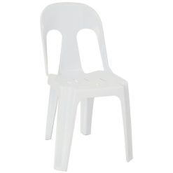 beyaz plastik sandalye