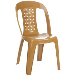 kahverengi plastik sandalye