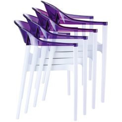 mor beyaz plastik sandalye