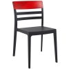 kırmızı siyah plastik sandalye