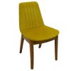 sarı ahşap döşemeli sandalye