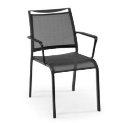 siyah alüminyum fileli koltuk