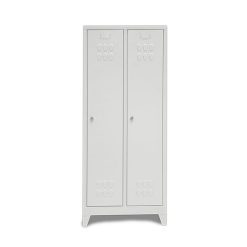 beyaz standart ikili soyunma dolabı