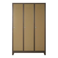 kahverengi standart üçlü soyunma dolabı